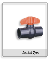 Black Color PVC Ball Valve Socket End